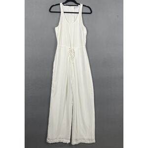 Karina Grimaldi Jumpsuit Womens Small Wide Leg Lace Up Waist Sleeveless Chic